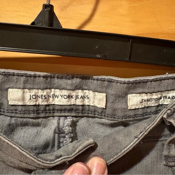 Jones New York Jeans Lexington Straight Sz 14 Silver Stud Embellished Pockets - Picture 4 of 9